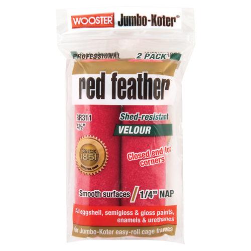 Wooster Jumbo-Koter® Red Feather™ 4-1/2" Roller Cover 1/4" Nap